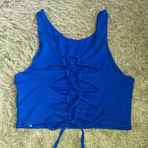 Couture Club Tie Back Tank Top - Picture 2 of 4